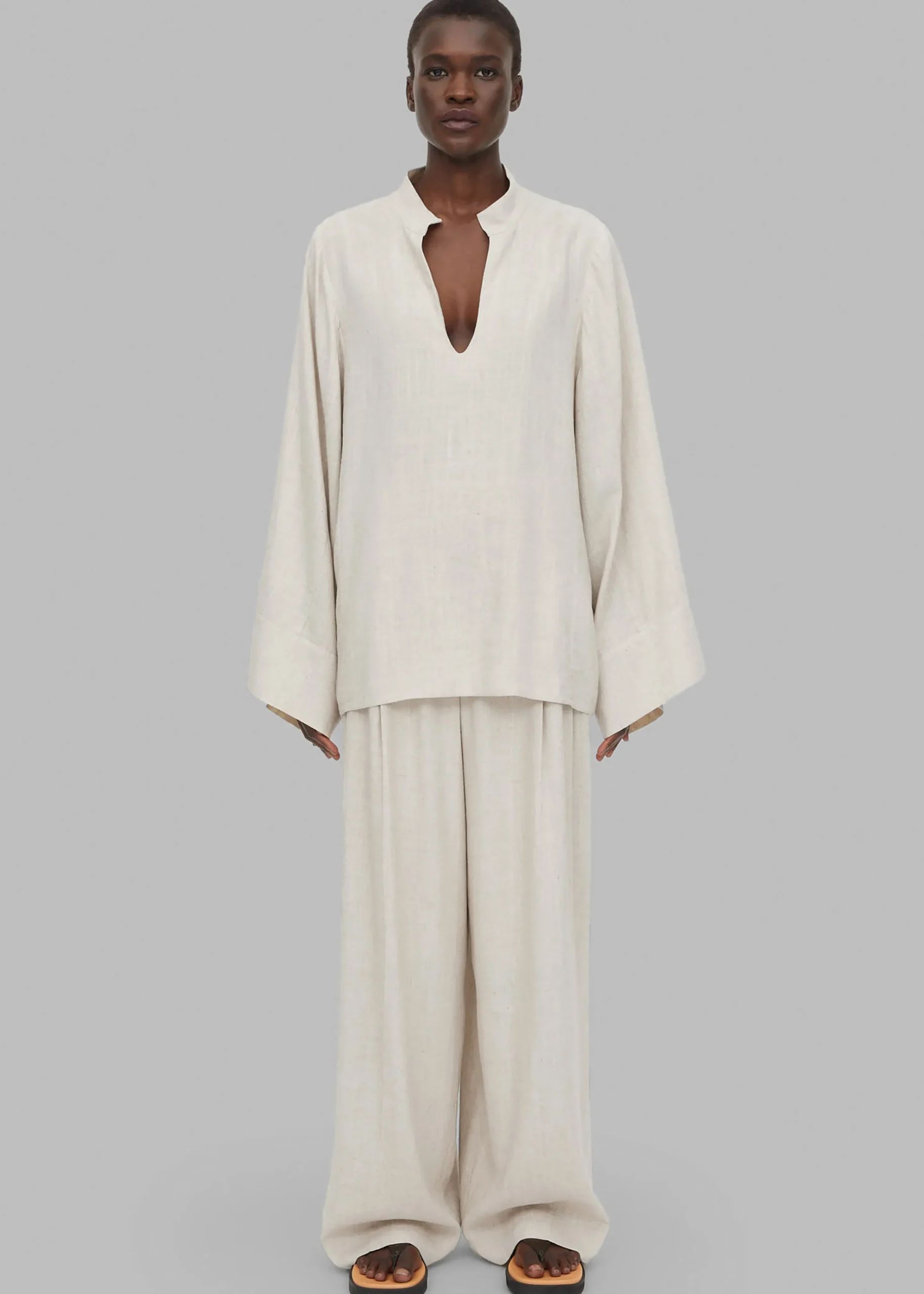 The Frankie Shop Malene Birger Lomaria Blouse Undyed Discount