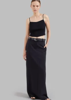 The Frankie Shop Malvo Long Pencil Skirt Black Sale