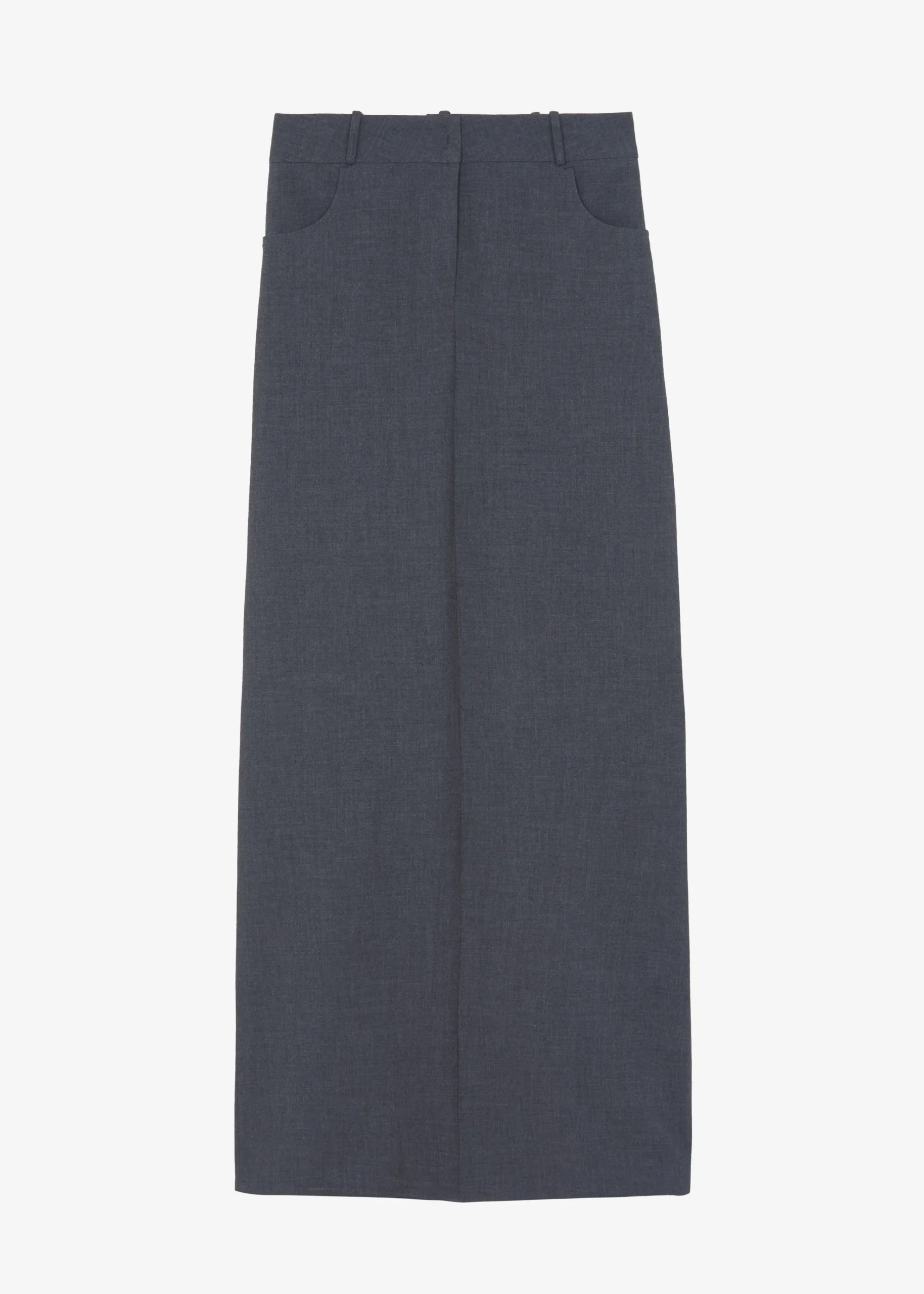 The Frankie Shop Malvo Long Pencil Skirt Charcoal Online