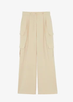 The Frankie Shop Manye Fluid Cargo Pants Beige Sale