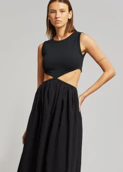 The Frankie Shop Mara Cut Out Maxi Dress Black Sale
