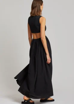 The Frankie Shop Mara Cut Out Maxi Dress Black Sale