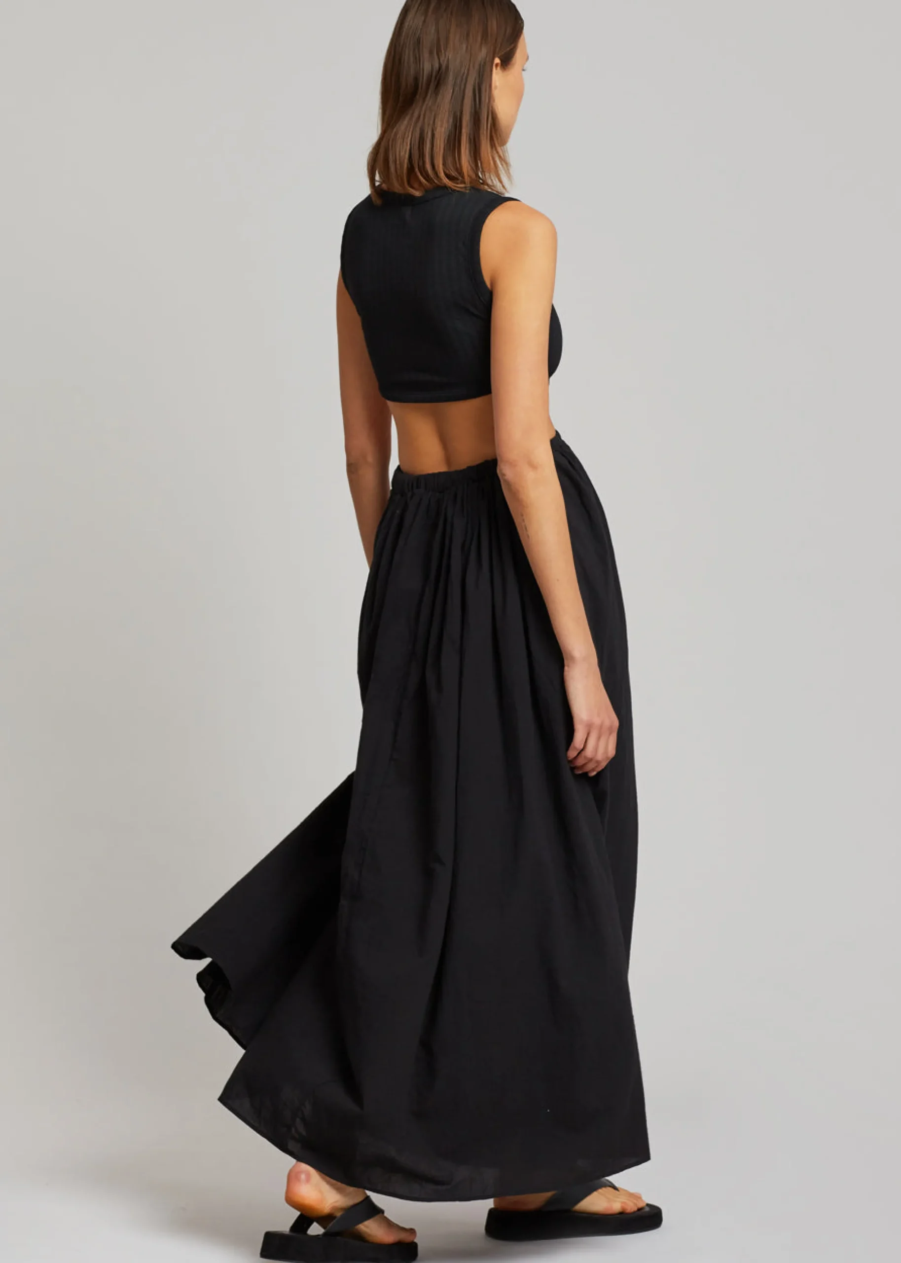 The Frankie Shop Mara Cut Out Maxi Dress Black Sale