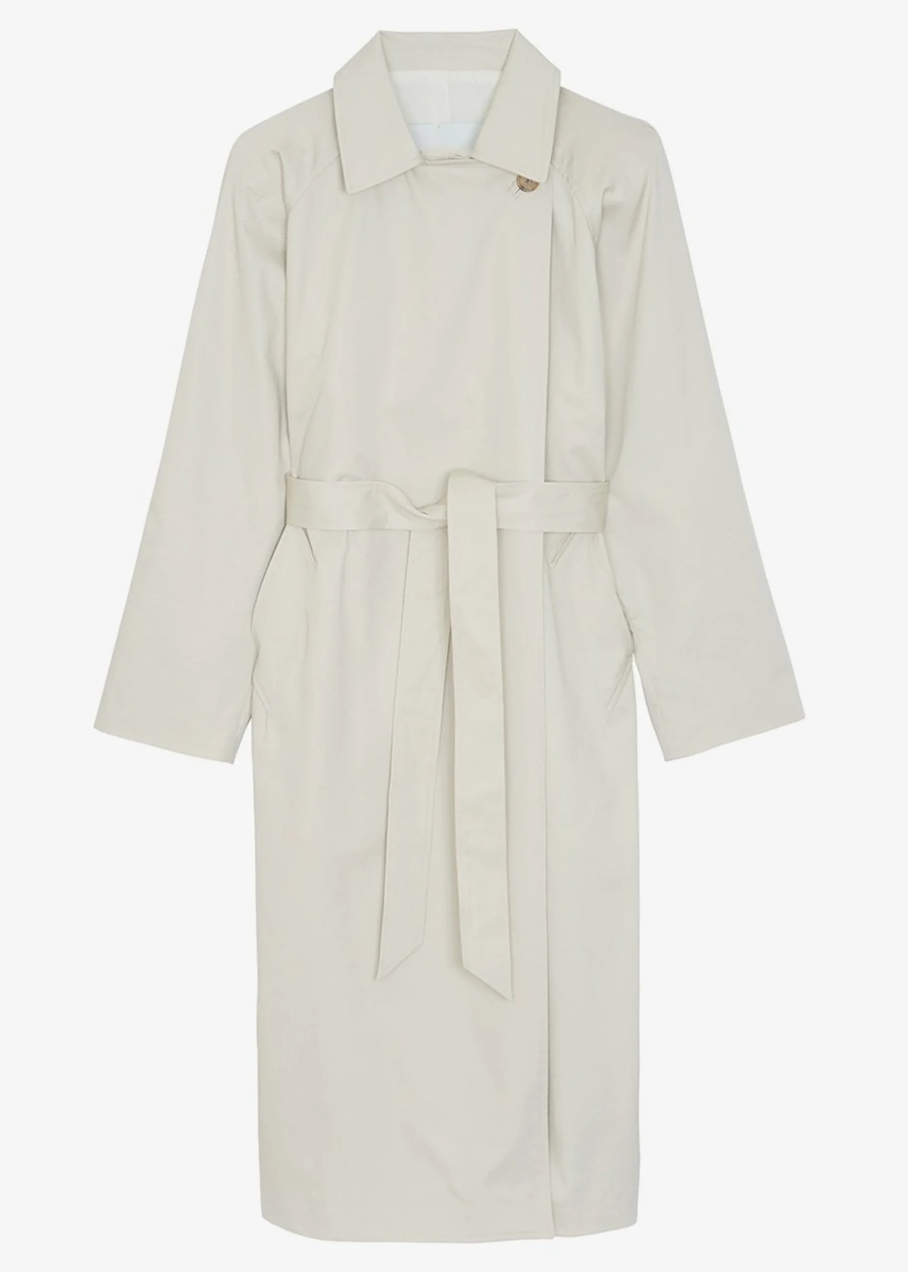 The Frankie Shop Marisol Box Shoulder Trench Bone Sale