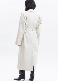 The Frankie Shop Marisol Box Shoulder Trench Bone Sale