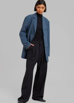 The Frankie Shop Marquesa Blazer Slate Grey New