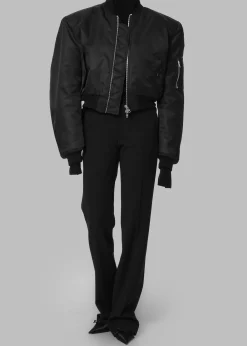 The Frankie Shop Mati Cropped Padded Bomber Black Outlet