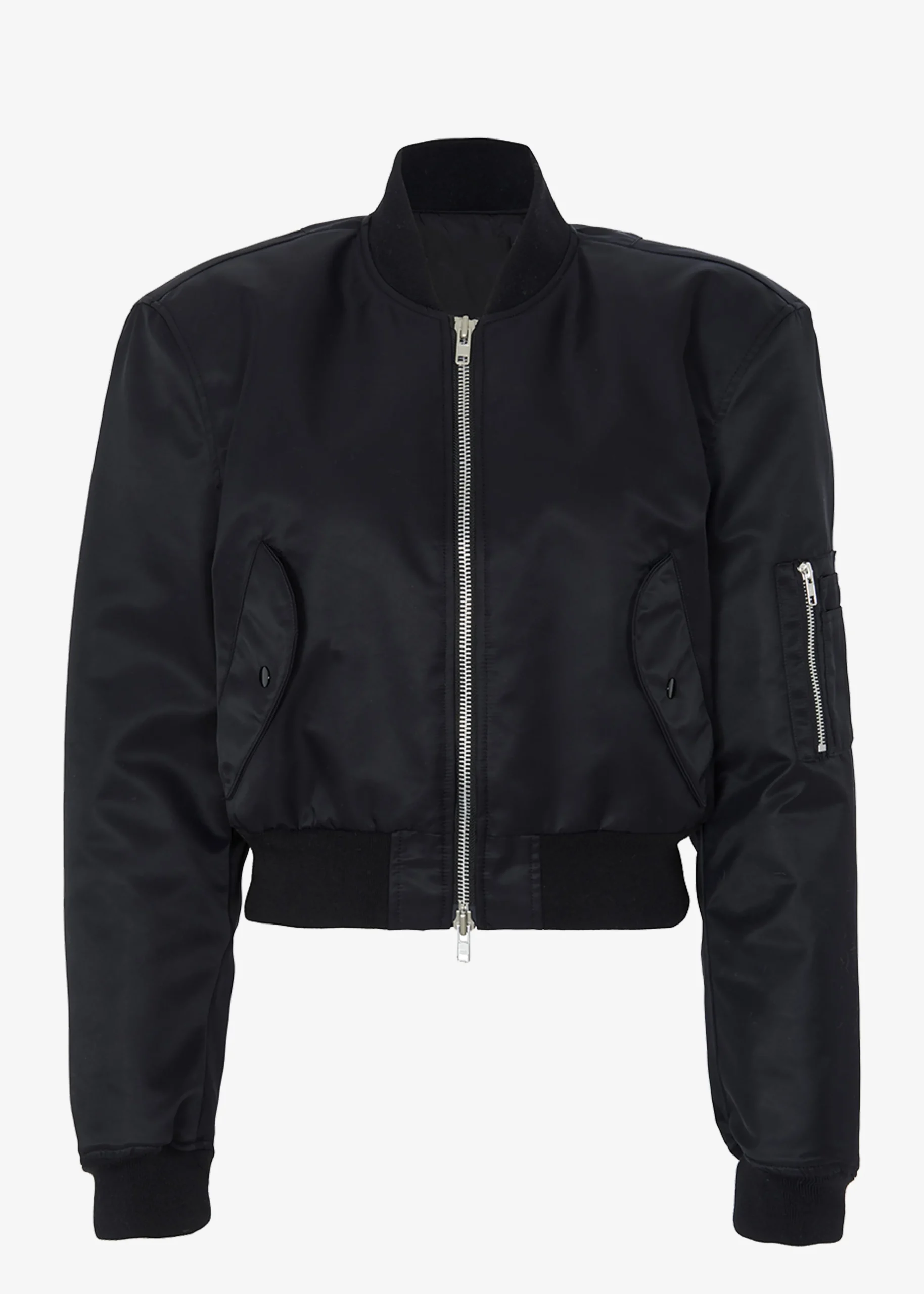 The Frankie Shop Mati Cropped Padded Bomber Black Outlet