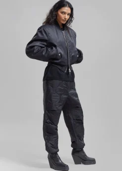 The Frankie Shop Mati Cropped Padded Bomber Black Outlet