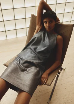 The Frankie Shop Matin Byblos Backless Mini Silver Clearance