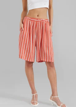 The Frankie Shop Matin Isola Pull On Short Red Stripe New