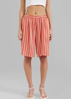 The Frankie Shop Matin Isola Pull On Short Red Stripe New