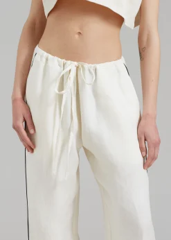 The Frankie Shop Matin Piping Drawstring Pant Natural Clearance