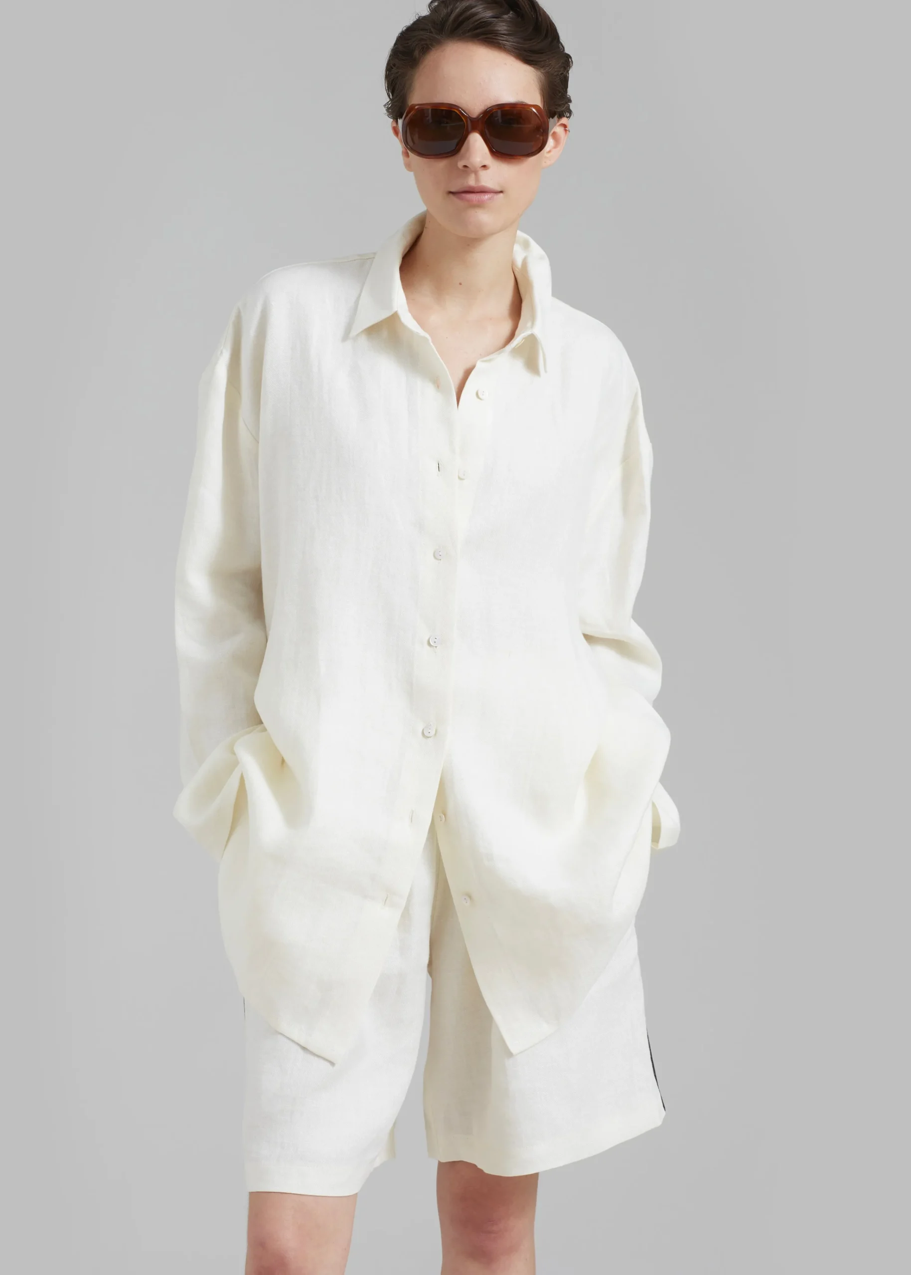 The Frankie Shop Matin Supersized Shirt Natural Best