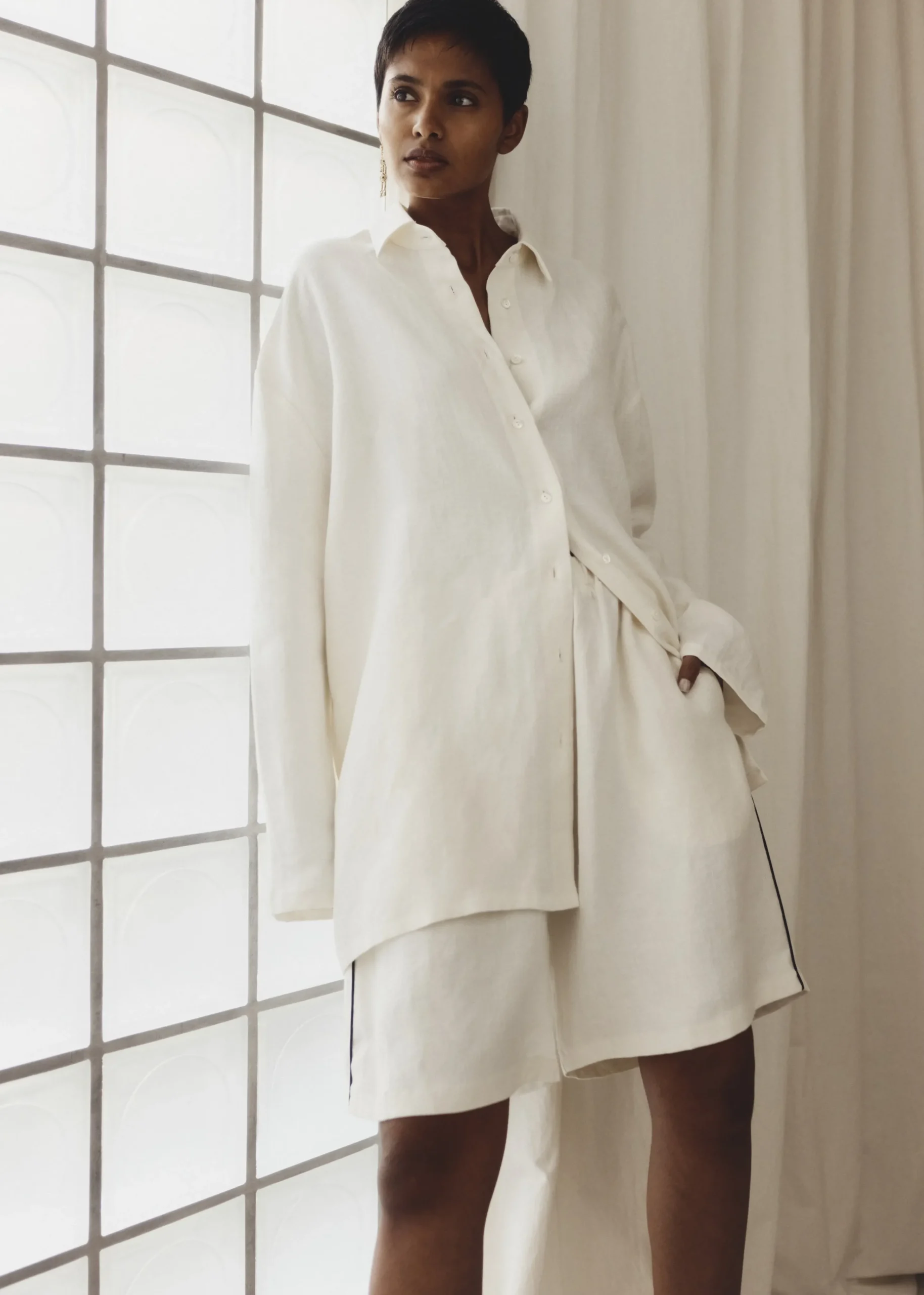 The Frankie Shop Matin Supersized Shirt Natural Best