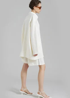 The Frankie Shop Matin Supersized Shirt Natural Best
