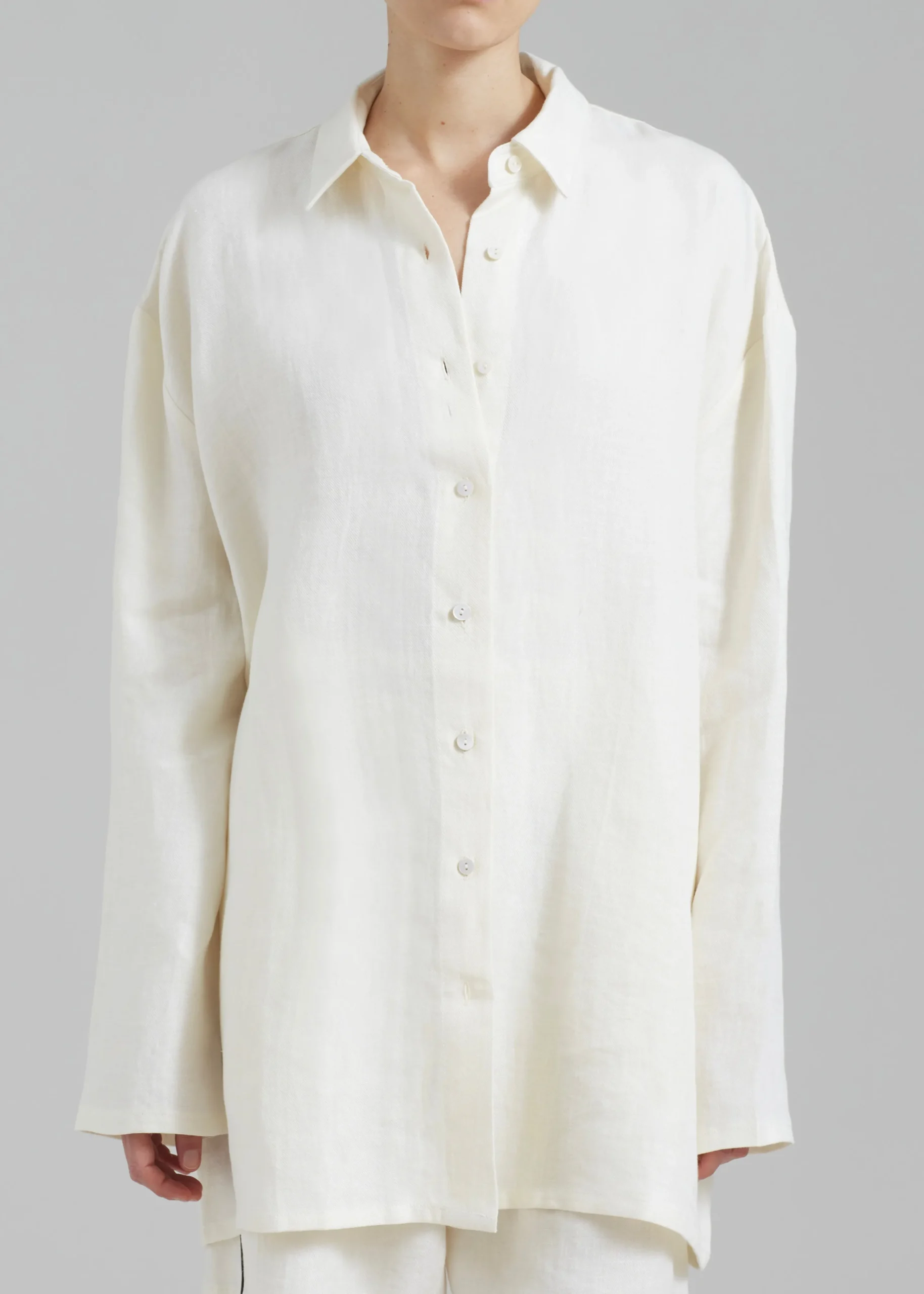 The Frankie Shop Matin Supersized Shirt Natural Best