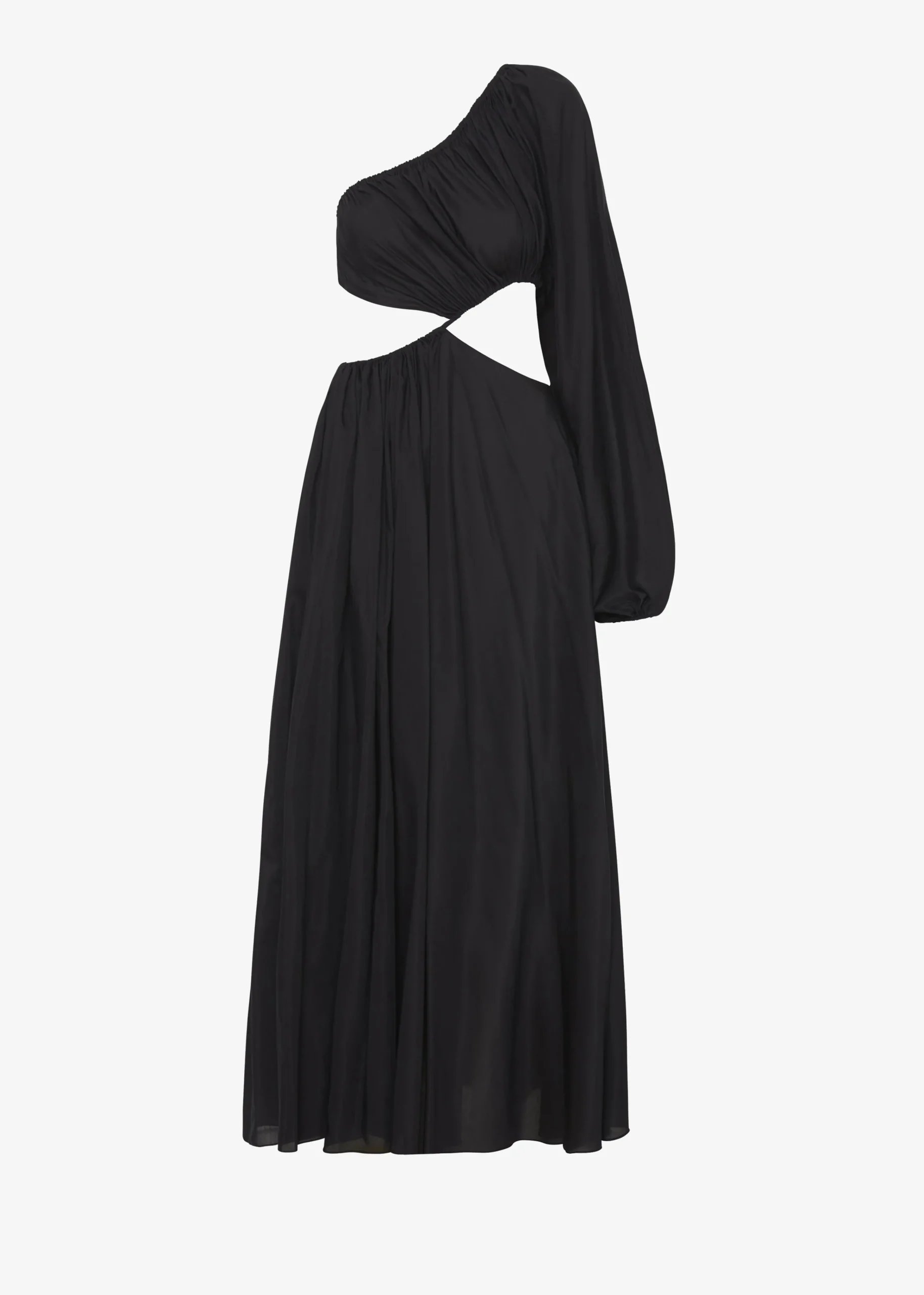 The Frankie Shop Matteau Asymmetric Wave Dress Black Discount