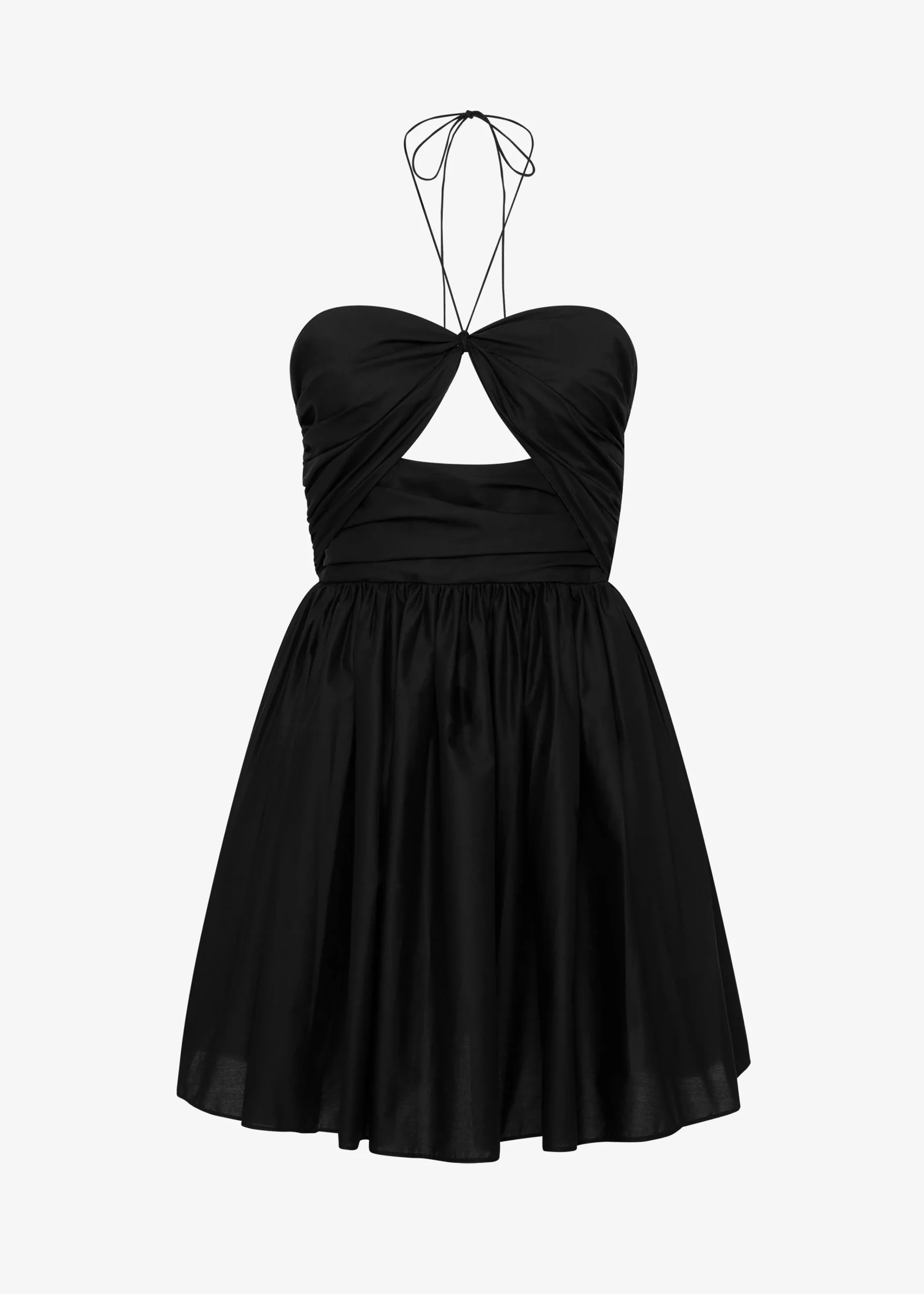 The Frankie Shop Matteau Bandeau Rouched Mini Dress Black Clearance