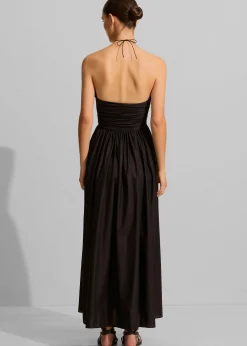 The Frankie Shop Matteau Bandeau Rouched Sundress Black Best