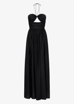 The Frankie Shop Matteau Bandeau Rouched Sundress Black Best