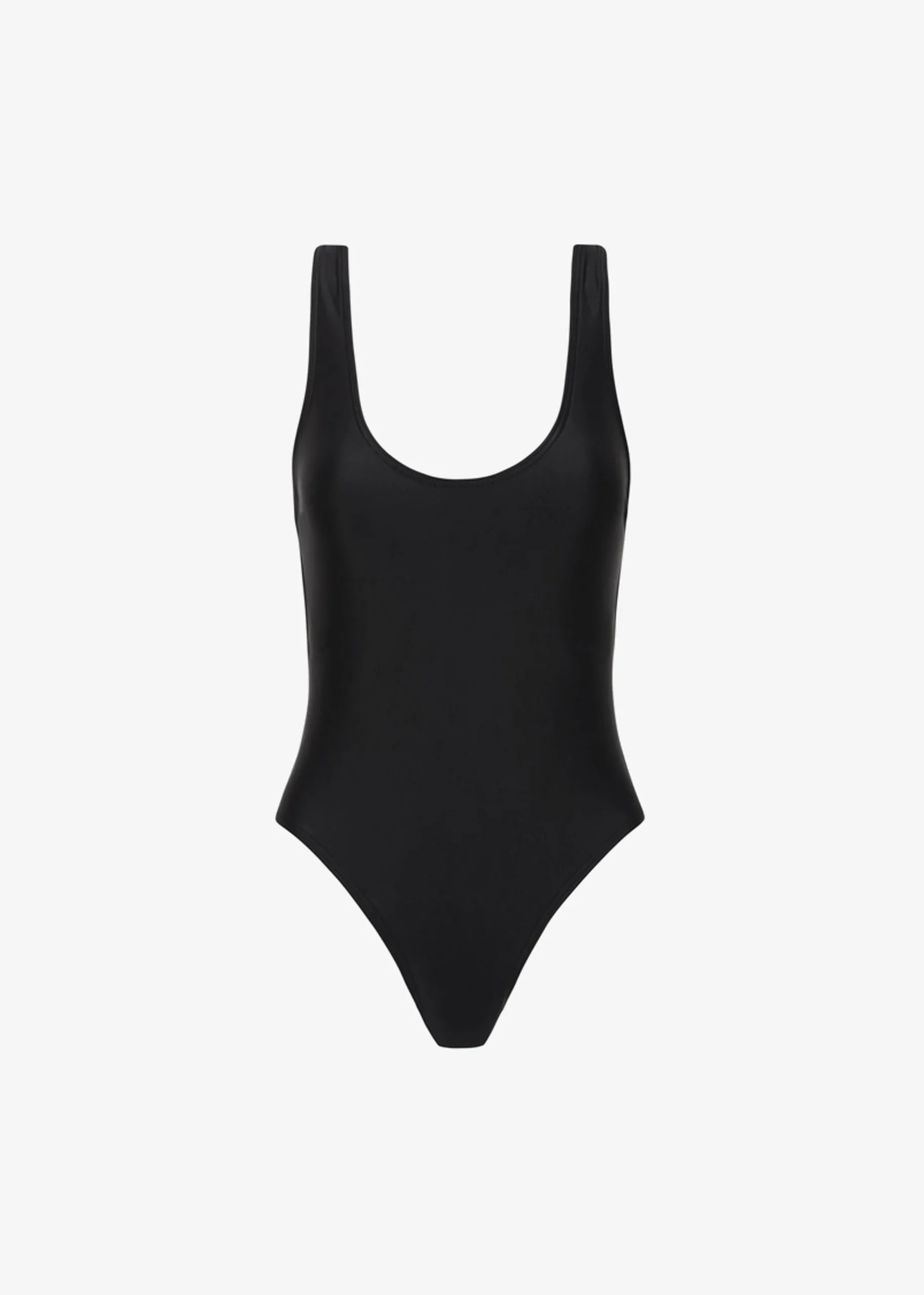 The Frankie Shop Matteau Racer Back Maillot Swimsuit Black Clearance