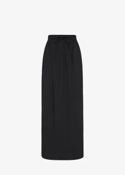 The Frankie Shop Matteau Relaxed Drawcord Skirt Black Online