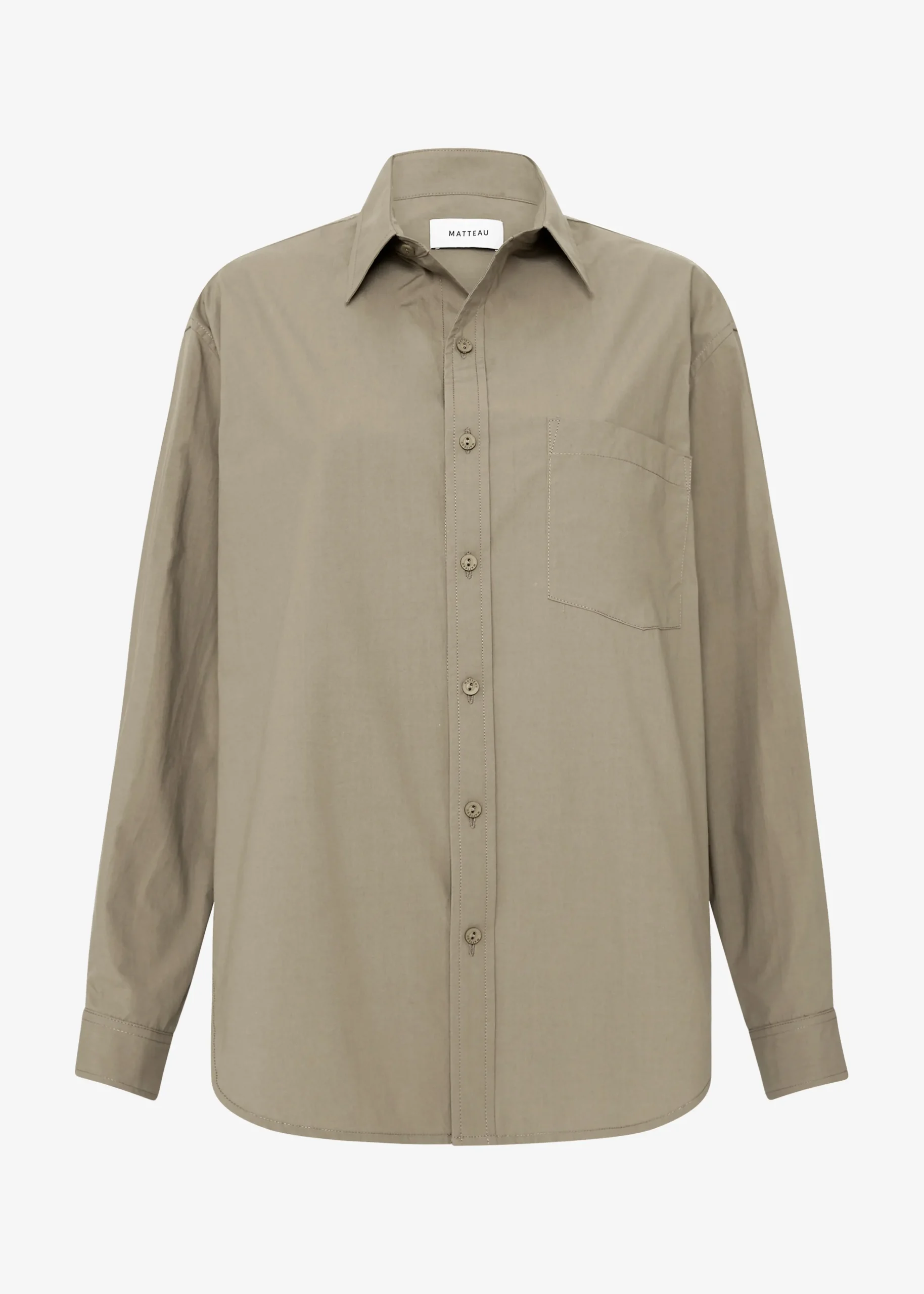 The Frankie Shop Matteau Relaxed Shirt Taupe Sale