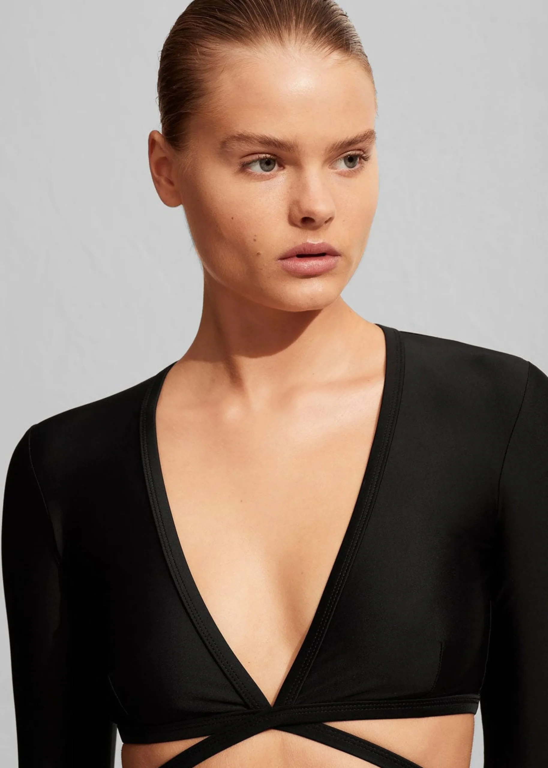 The Frankie Shop Matteau Wrap Sun Top Black Discount