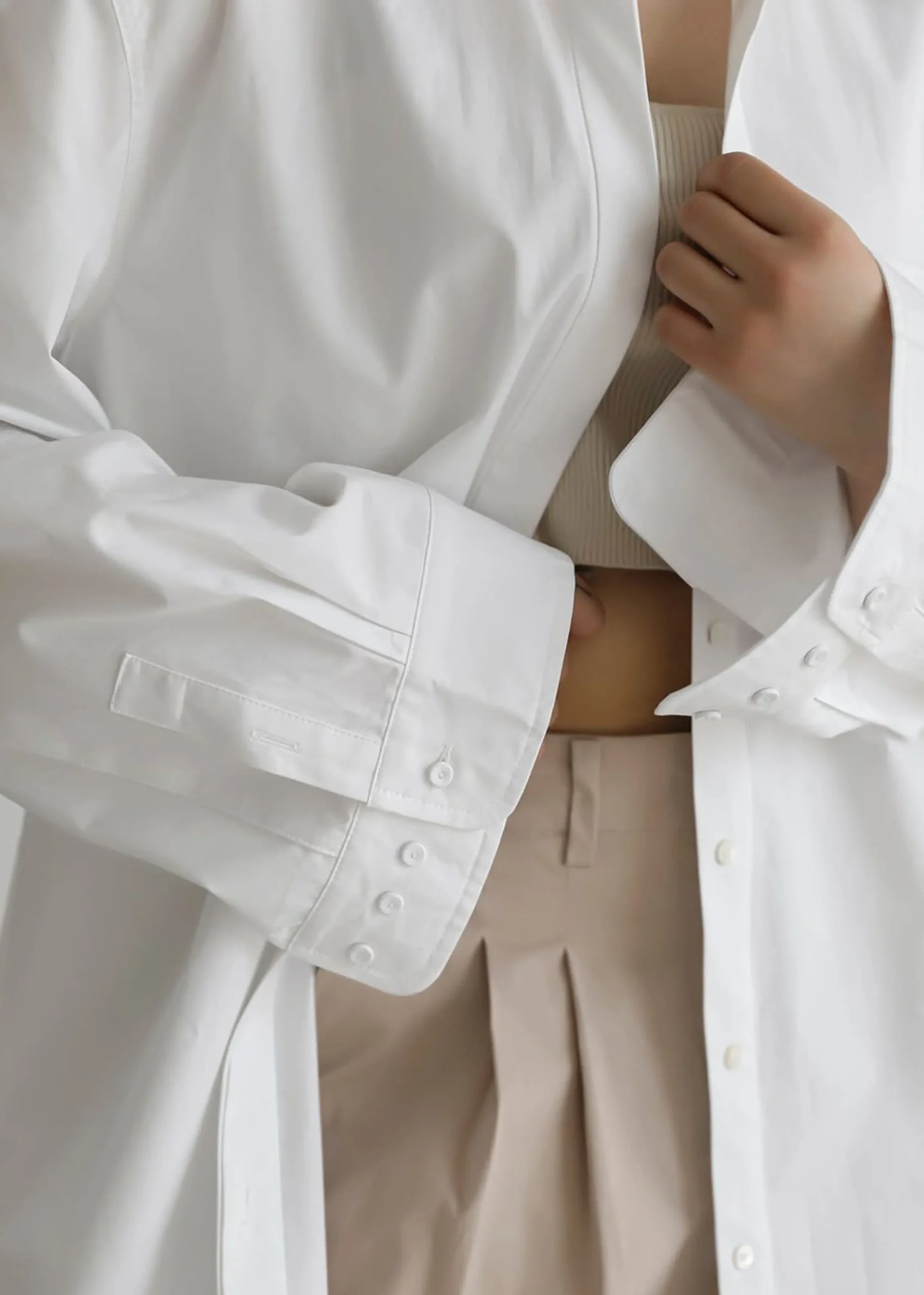 The Frankie Shop Mayim Oversized Shirt White New