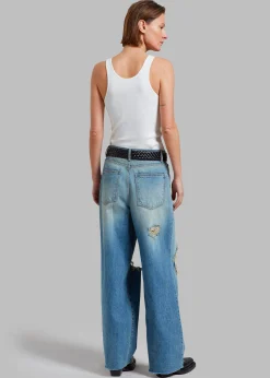 The Frankie Shop Melbourne Ripped Jeans Worn Wash Online