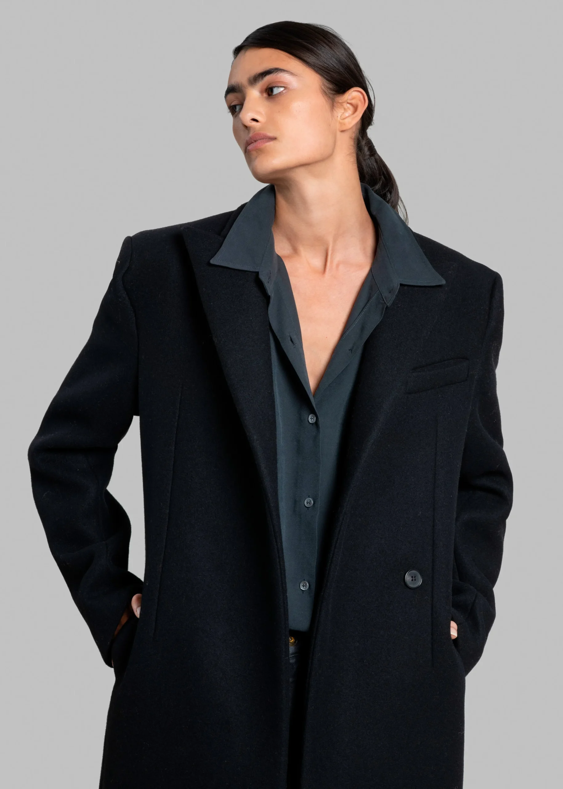 The Frankie Shop Melva Coat Black Clearance