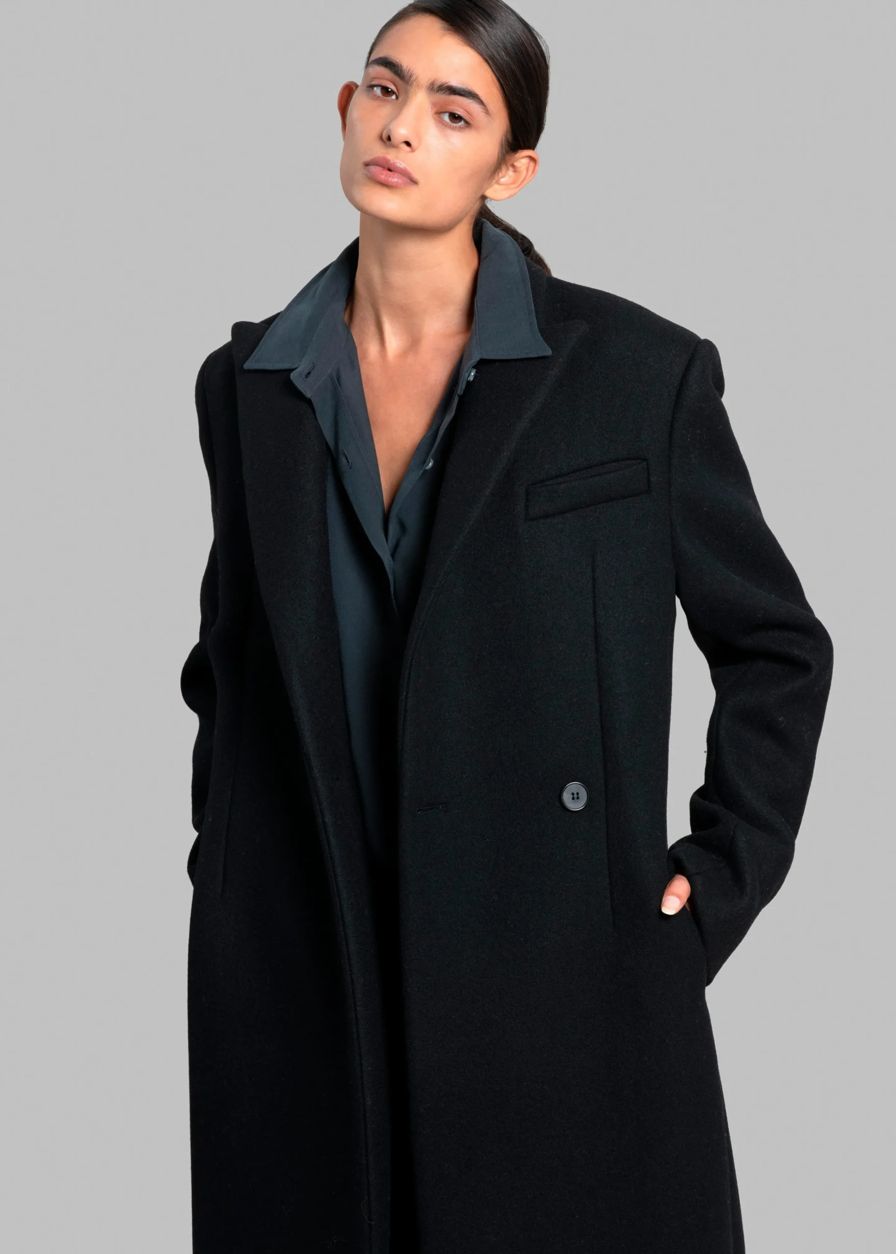 The Frankie Shop Melva Coat Black Clearance
