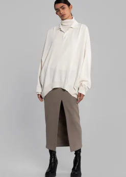 The Frankie Shop Meriel Polo Sweater Cream Best