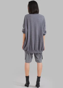 The Frankie Shop Meriel Polo Sweater Grey Outlet
