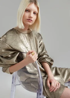 The Frankie Shop Metz Sequins Sweatshirt Bronze Online