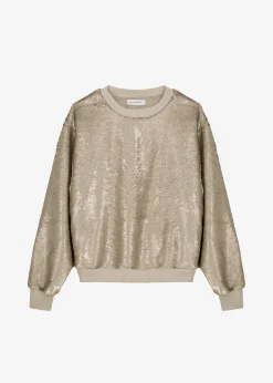 The Frankie Shop Metz Sequins Sweatshirt Bronze Online