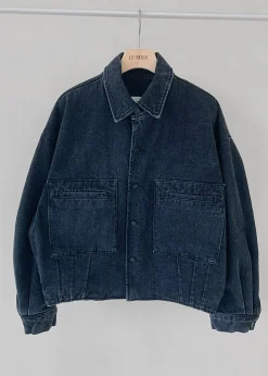 The Frankie Shop Miller Denim Jacket Black Wash Best