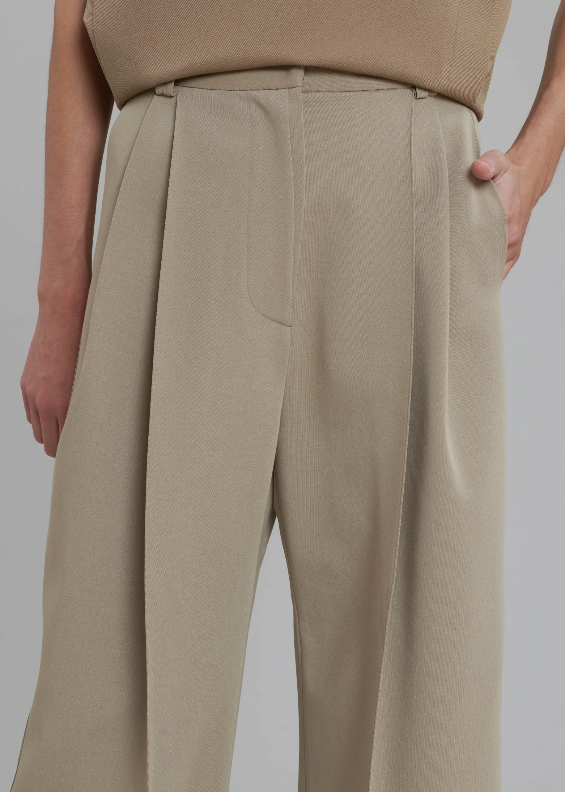 The Frankie Shop Naomie String Pants Latte Clearance