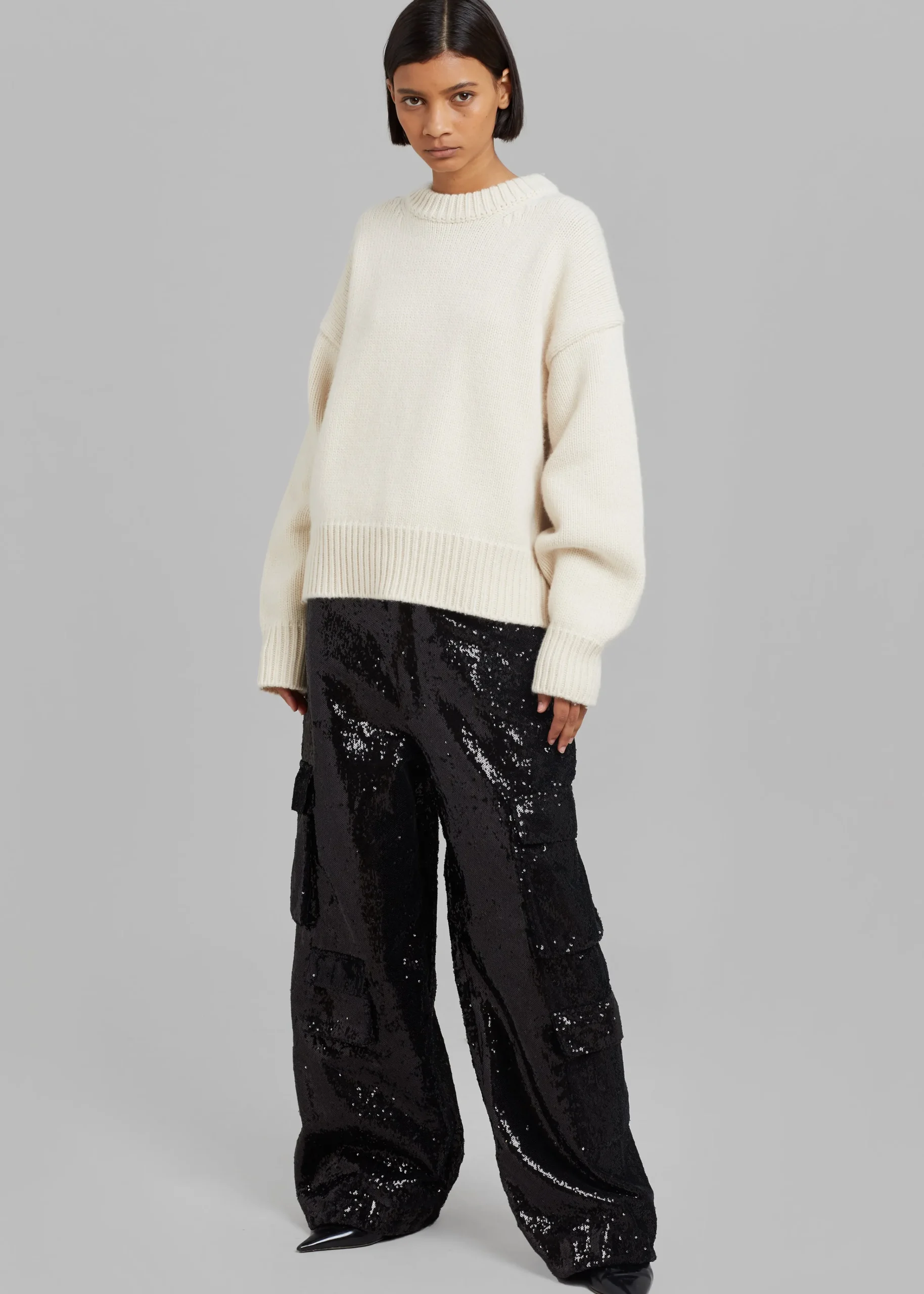 The Frankie Shop Natte Sweater Cream Clearance
