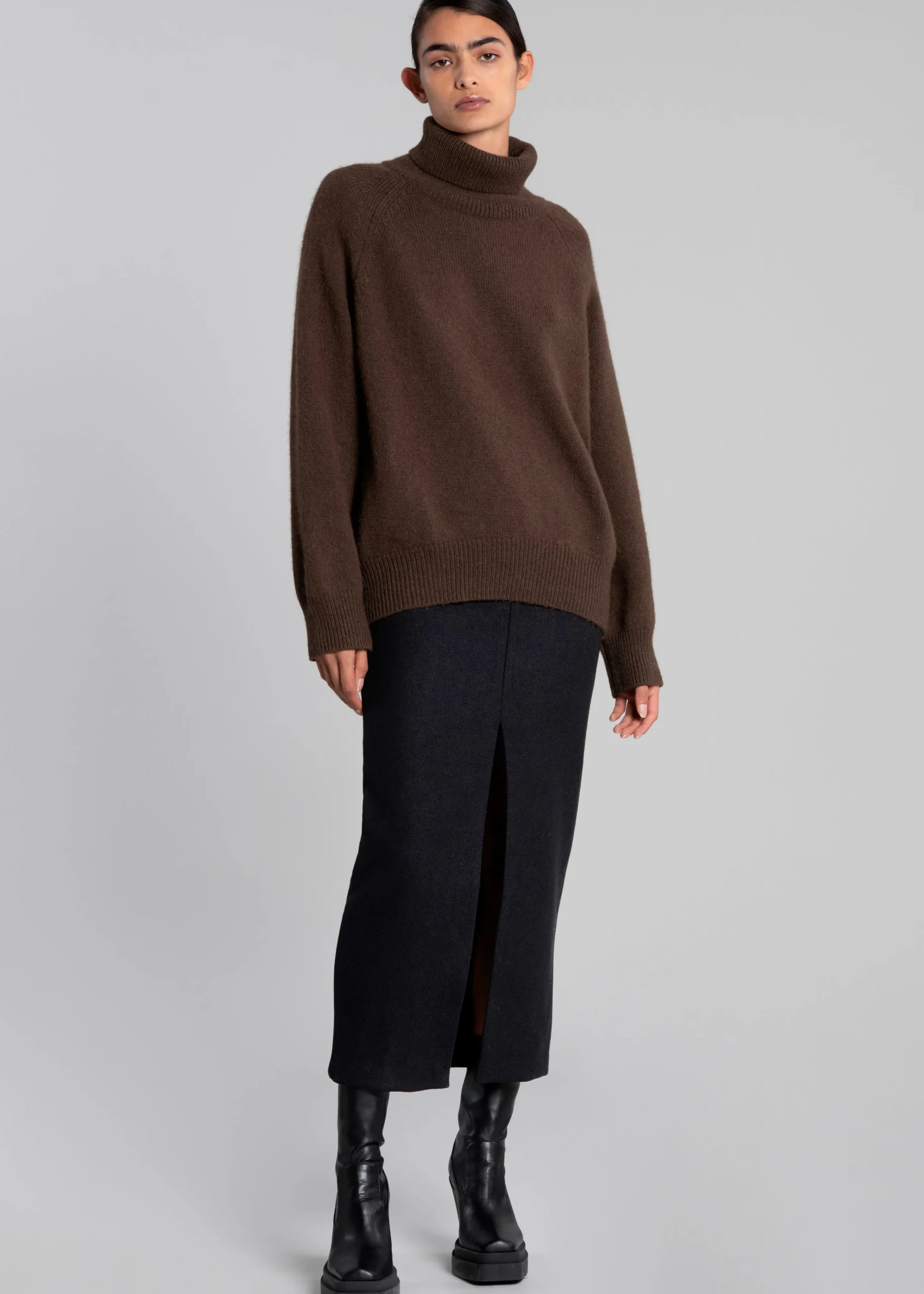 The Frankie Shop Neasi Wool-Blend Pencil Skirt Black Best
