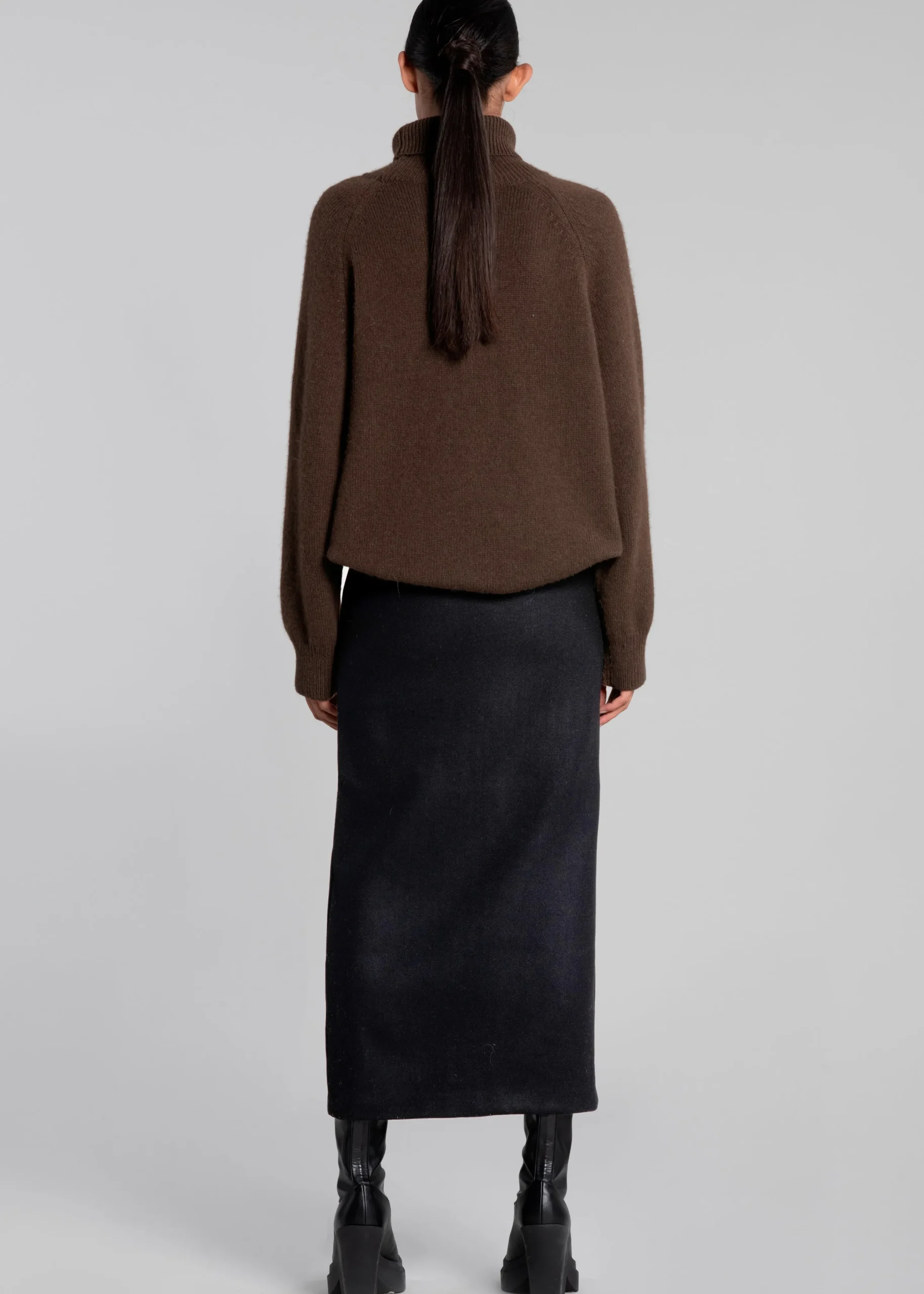 The Frankie Shop Neasi Wool-Blend Pencil Skirt Black Best