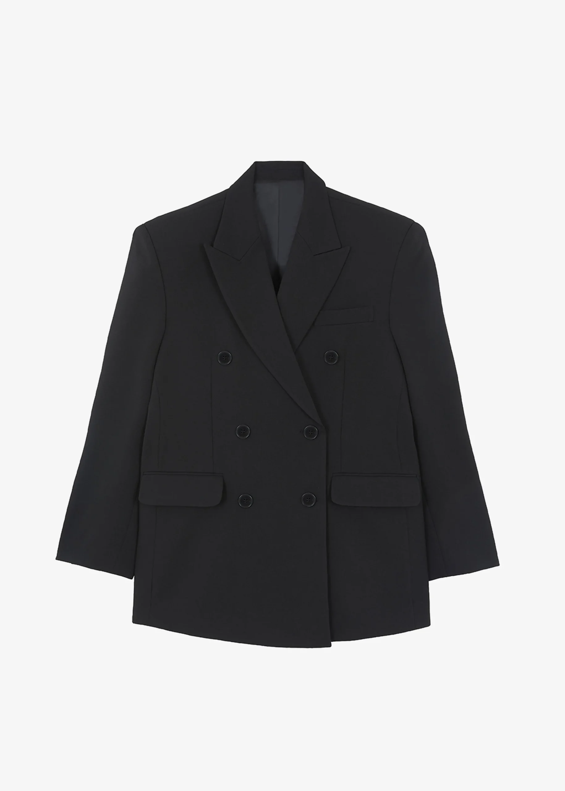 The Frankie Shop Nessi Double Breasted Blazer Black New