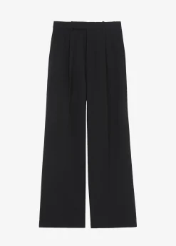 The Frankie Shop Nessi Pintuck Trousers Black New