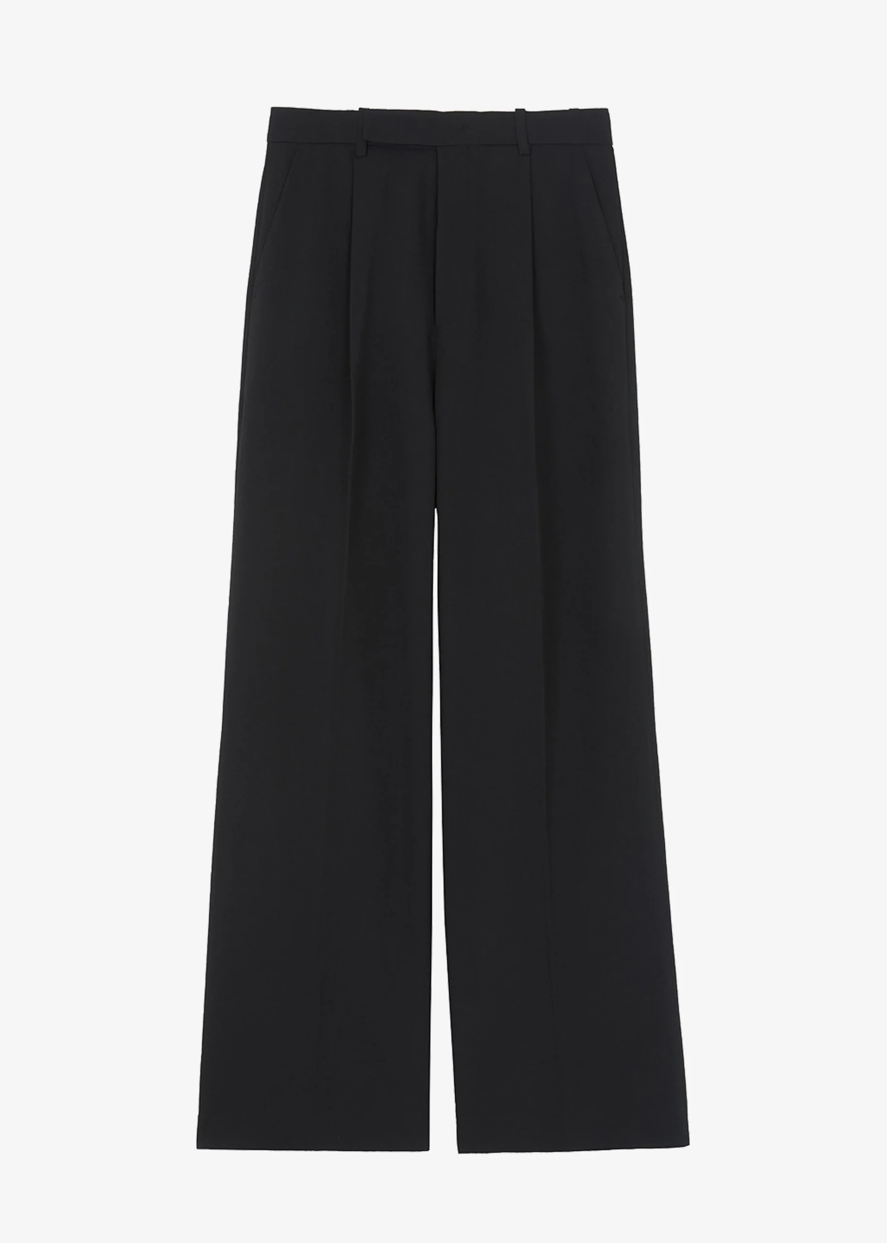 The Frankie Shop Nessi Pintuck Trousers Black New