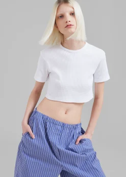 The Frankie Shop Nico Cropped Tee White Best