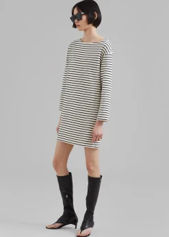 The Frankie Shop Nino Mini Dress Black Stripe Online