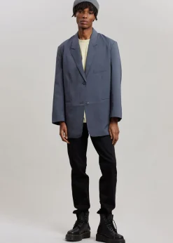 The Frankie Shop Notch Lapel Blazer Graphite