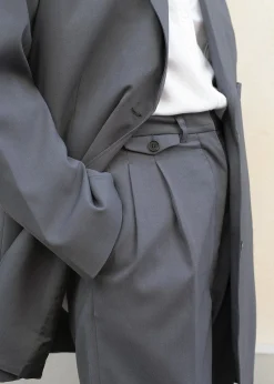 The Frankie Shop Notch Lapel Blazer Graphite