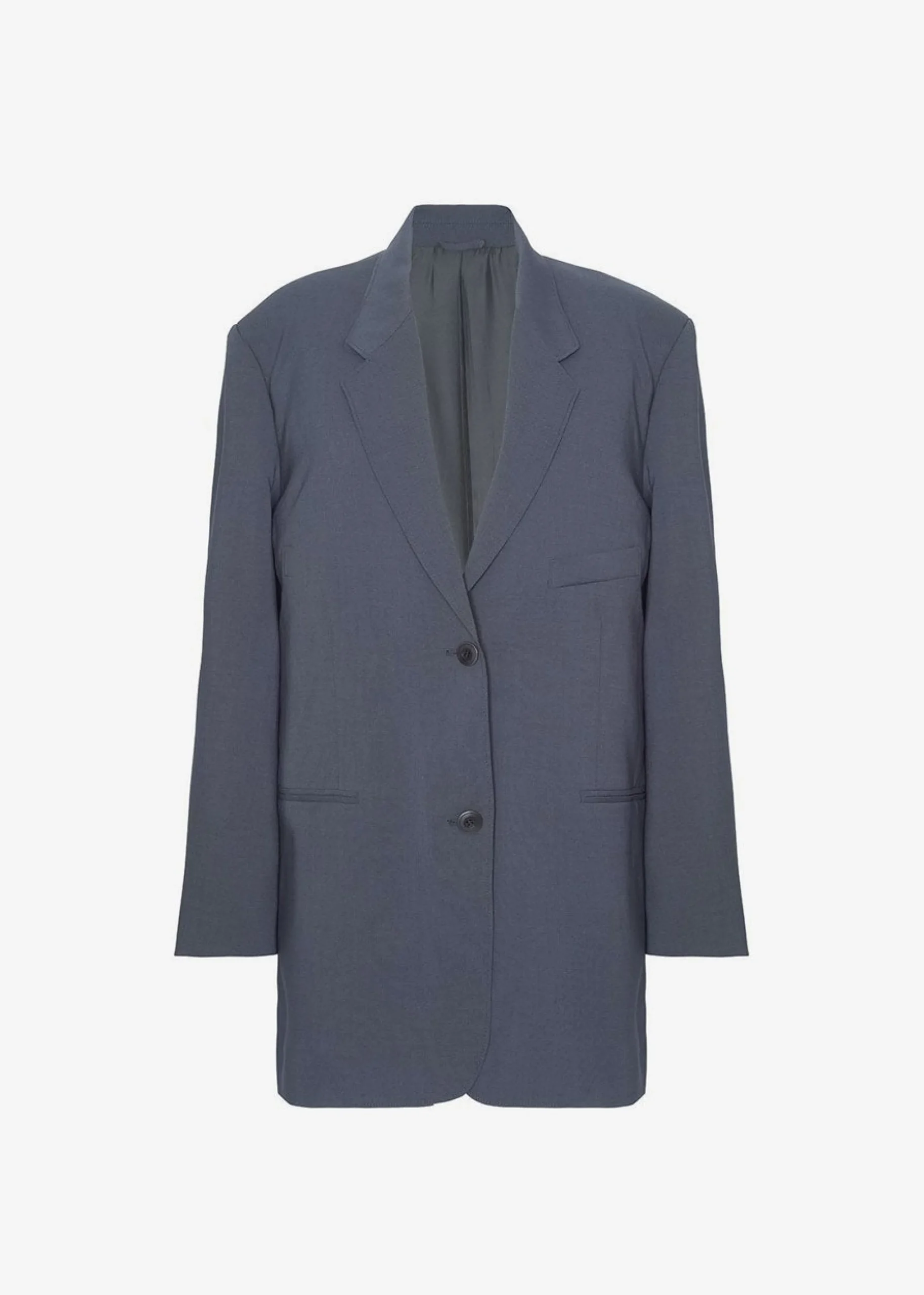 The Frankie Shop Notch Lapel Blazer Graphite
